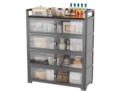 现代玻璃柜门的橱柜