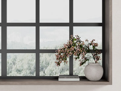 现代花瓶花卉 书本摆件组合