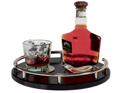 现代托盘红酒酒瓶酒杯3d模型 现代托盘红酒酒瓶酒杯