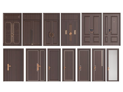 新中式双扇 单扇平开门 大门