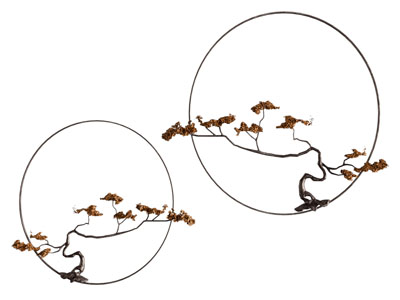 新中式松树墙饰挂件