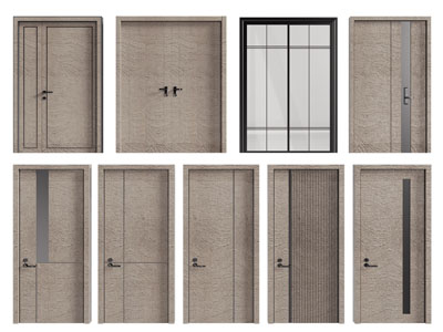 新中式实木平开门 双开门 子母入户平开门