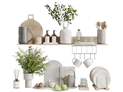 现代厨具摆件组合