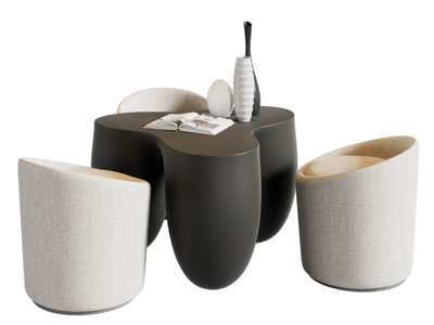 现代休闲洽谈桌椅组合