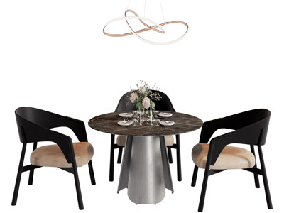 现代休闲餐桌椅组合