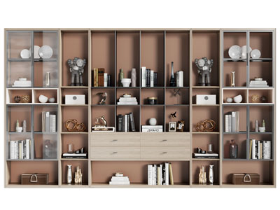 现代开放式装饰柜 书柜