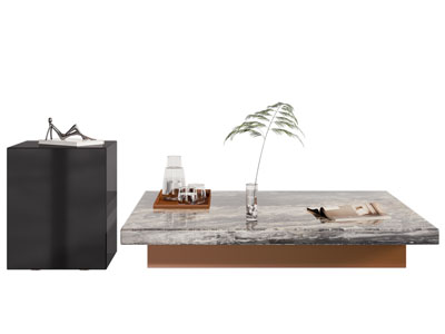 现代大理石方形茶几3d模型 现代大理石方形茶几
