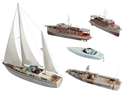 现代木船 帆船 游艇 捕鱼船