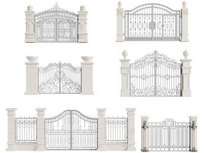 欧式雕花铁艺大门