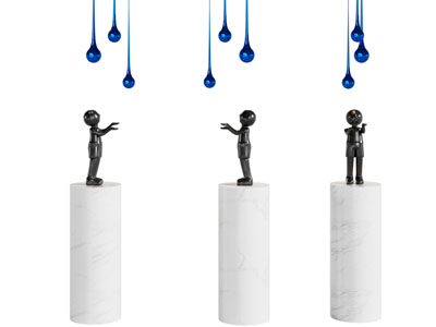 现代雕塑雕刻摆件组合