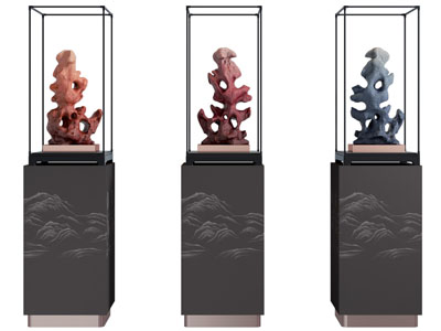 新中式假山 石头雕塑雕刻摆件组合