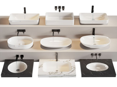 现代陶瓷方形 椭圆形洗手盆