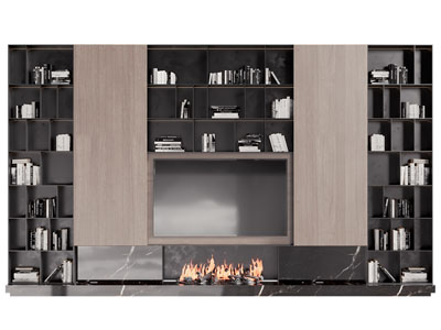 现代装饰柜电视背景墙3d模型 现代装饰柜电视背景墙