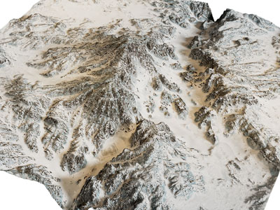 现代雪山山脉 山峰 山崖 山形