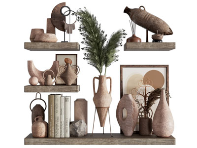 侘寂风陶艺摆件组合
