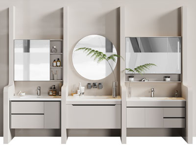 现代洗手台 镜柜 浴室柜