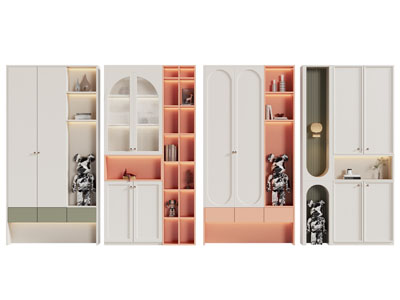 法式撞色玄关鞋柜