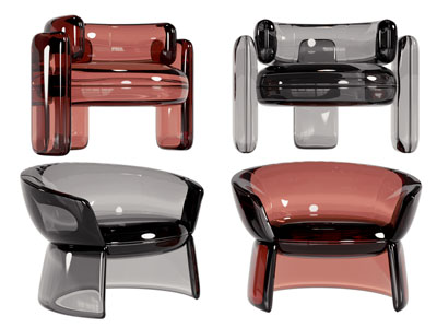 现代透明亚克力休闲椅子