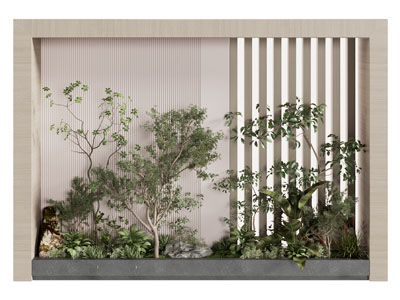 现代室内花草植物景观园艺小品