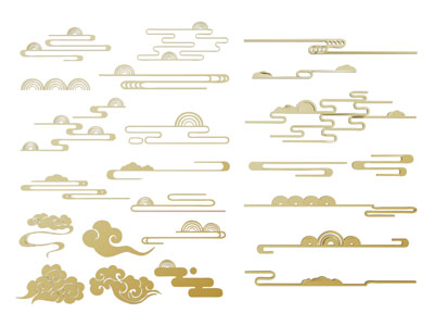 新中式祥云剪影 墙饰