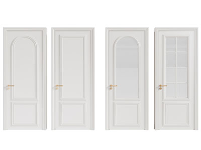 简欧单扇平开门