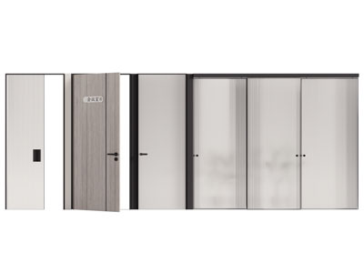 现代办公玻璃推拉门 平开门