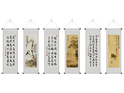 新中式书法字画装饰挂画3d模型 新中式书法字画装饰挂画