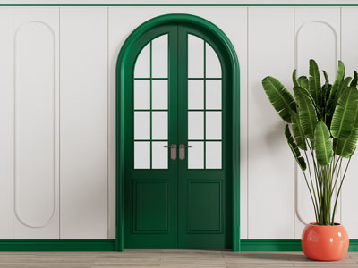 法式复古拱形双开门 大门