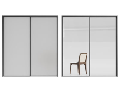 现代玻璃推拉门