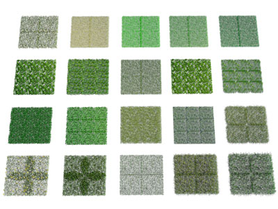 现代方形景观草地 草坪 草皮植被