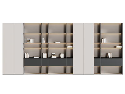 现代开放式书柜