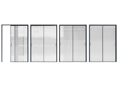 现代玻璃推拉门