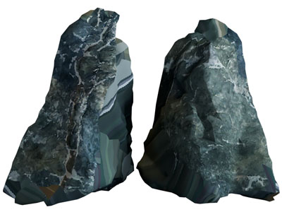 现代岩石 矿石 岩石 景观石头