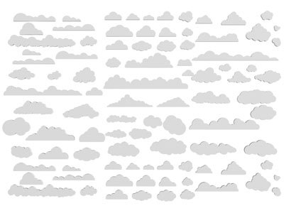现代云朵剪影 墙饰
