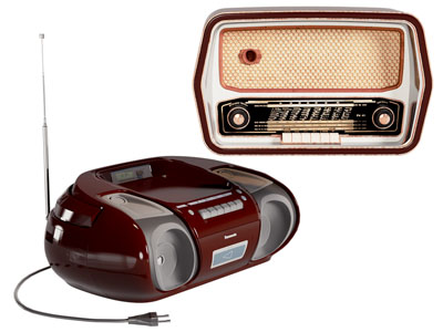 现代复古录音机 收音机