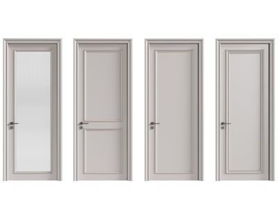 现代单扇平开门 木门 玻璃门