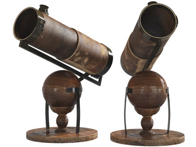 现代牛顿望远镜 复古摆件组合