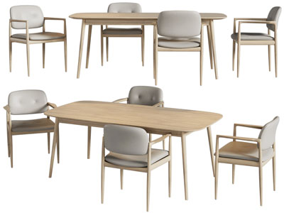 北欧实木餐桌椅组合