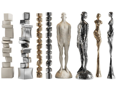 现代抽象人物雕塑雕刻 摆件组合