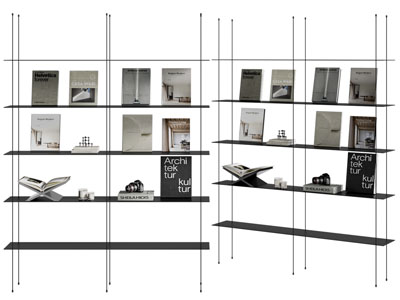 现代开放式金属书架 装饰架