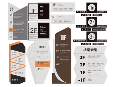 现代楼层指示牌 路标