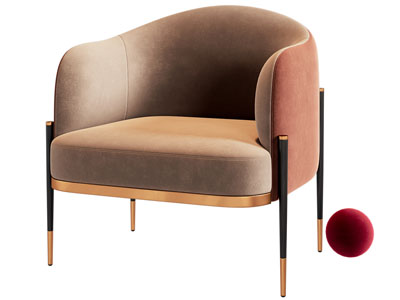 现代轻奢单人沙发