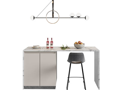 现代大理石吧台吧椅