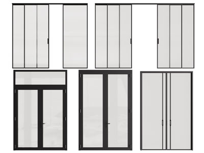 现代玻璃推拉门