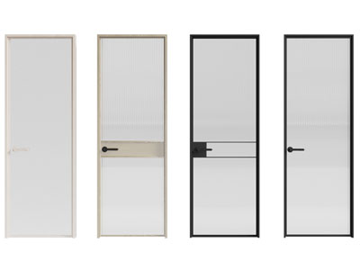 现代单扇玻璃平开门