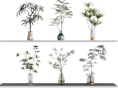 现代花瓶花卉 摆件组合