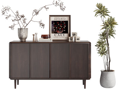 现代中古风玄关柜 边柜