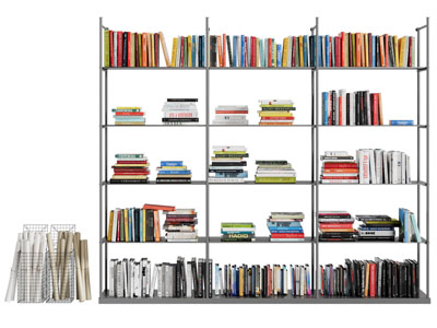 现代金属开放式书架