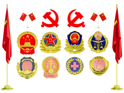 现代党旗 徽章