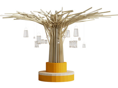 现代装饰柱子 烛台吊饰3d模型 现代装饰柱子 烛台吊饰